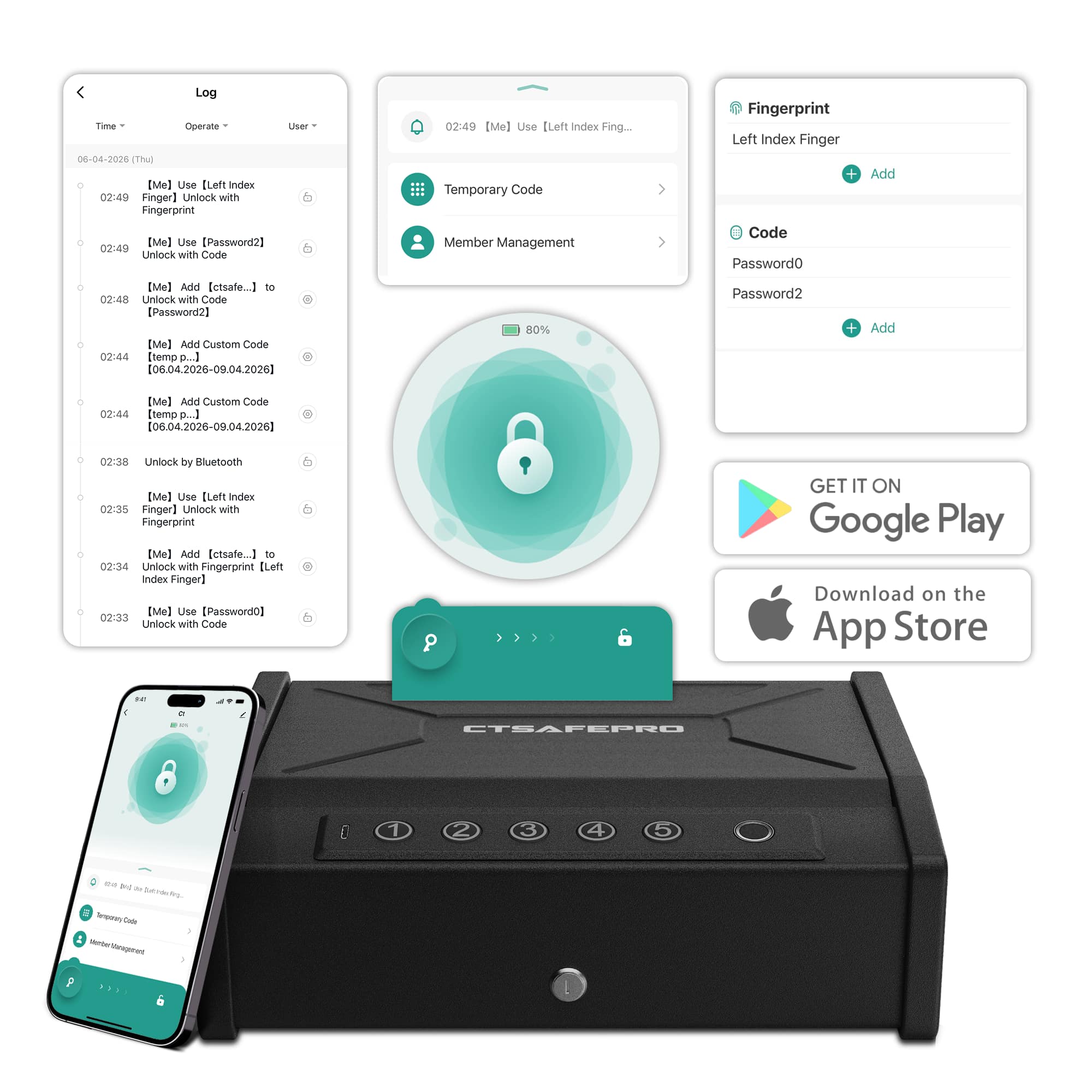 BLUETOOTH  APP  Smart  Safe 2