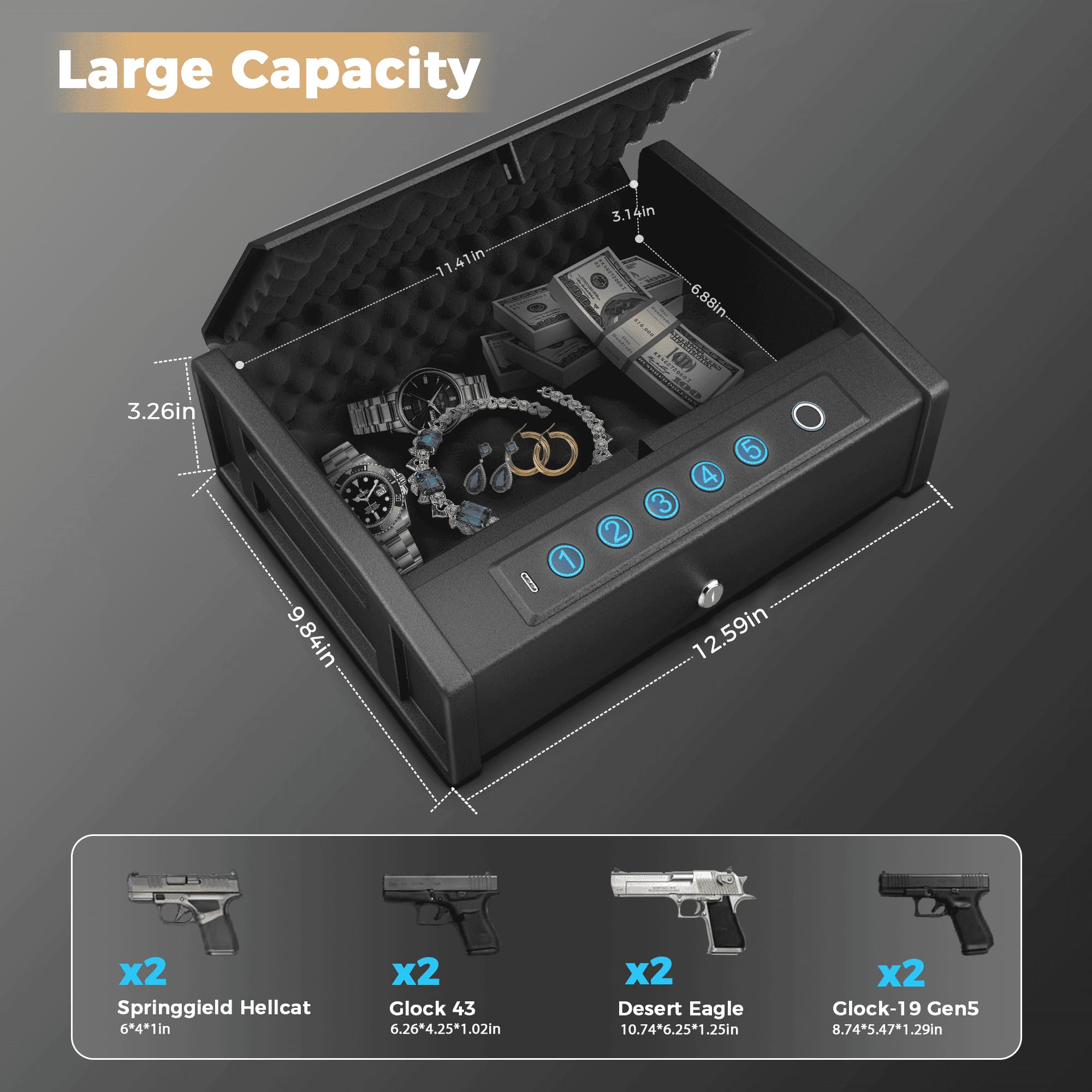 Dual-Gun Portable Safe 2