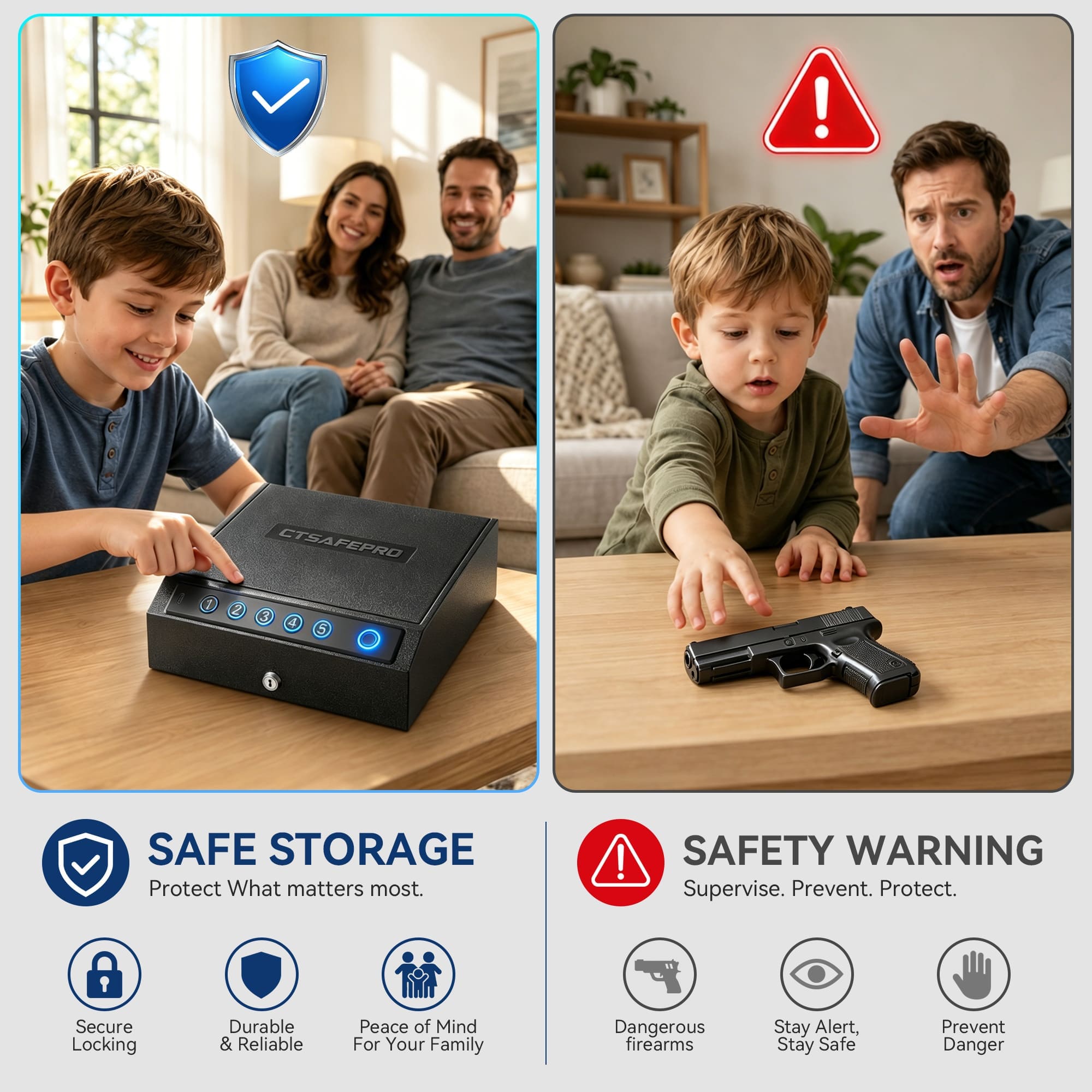Biometric Quick-Access Safe（Silvery） 8