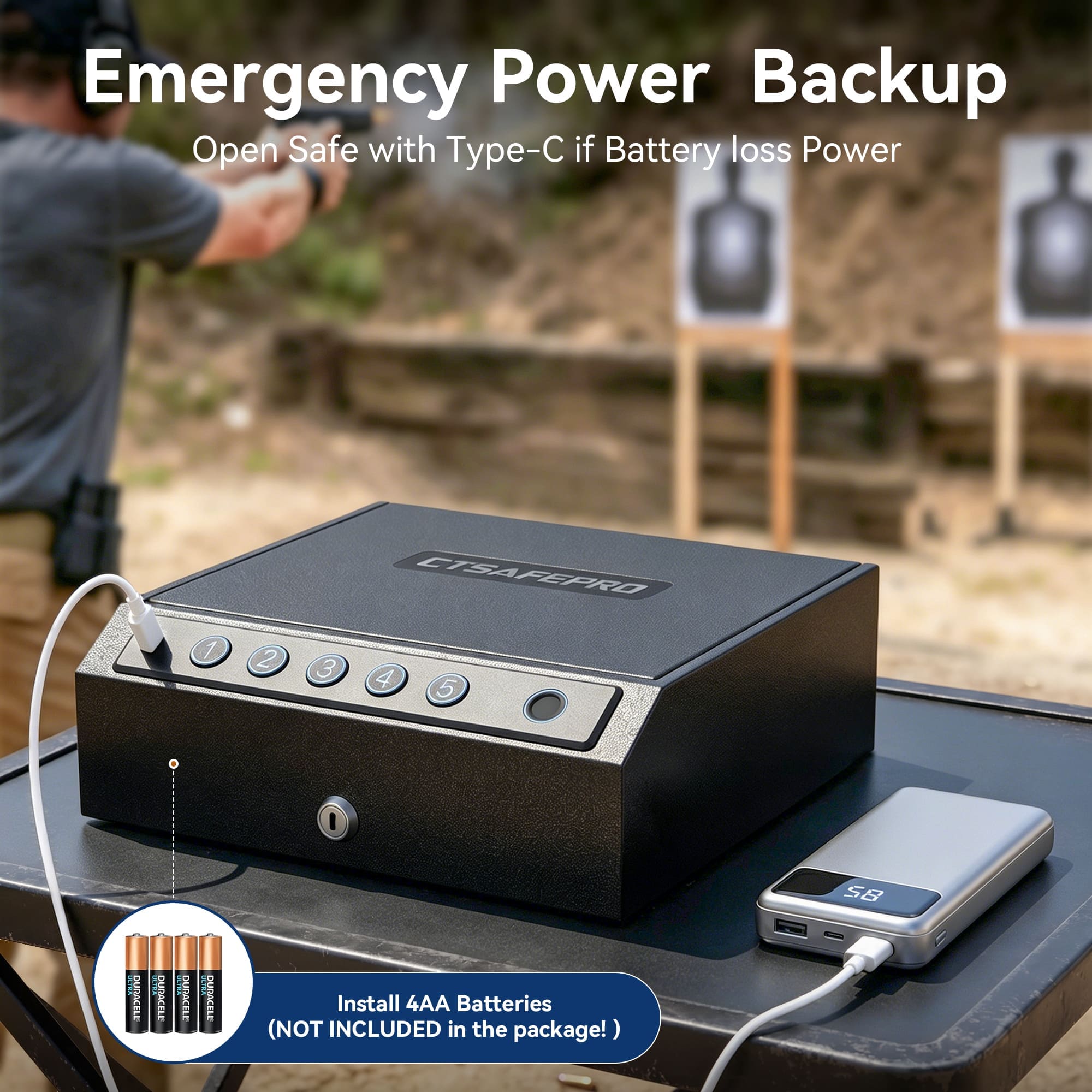 Biometric Quick-Access Safe（Silvery） 3