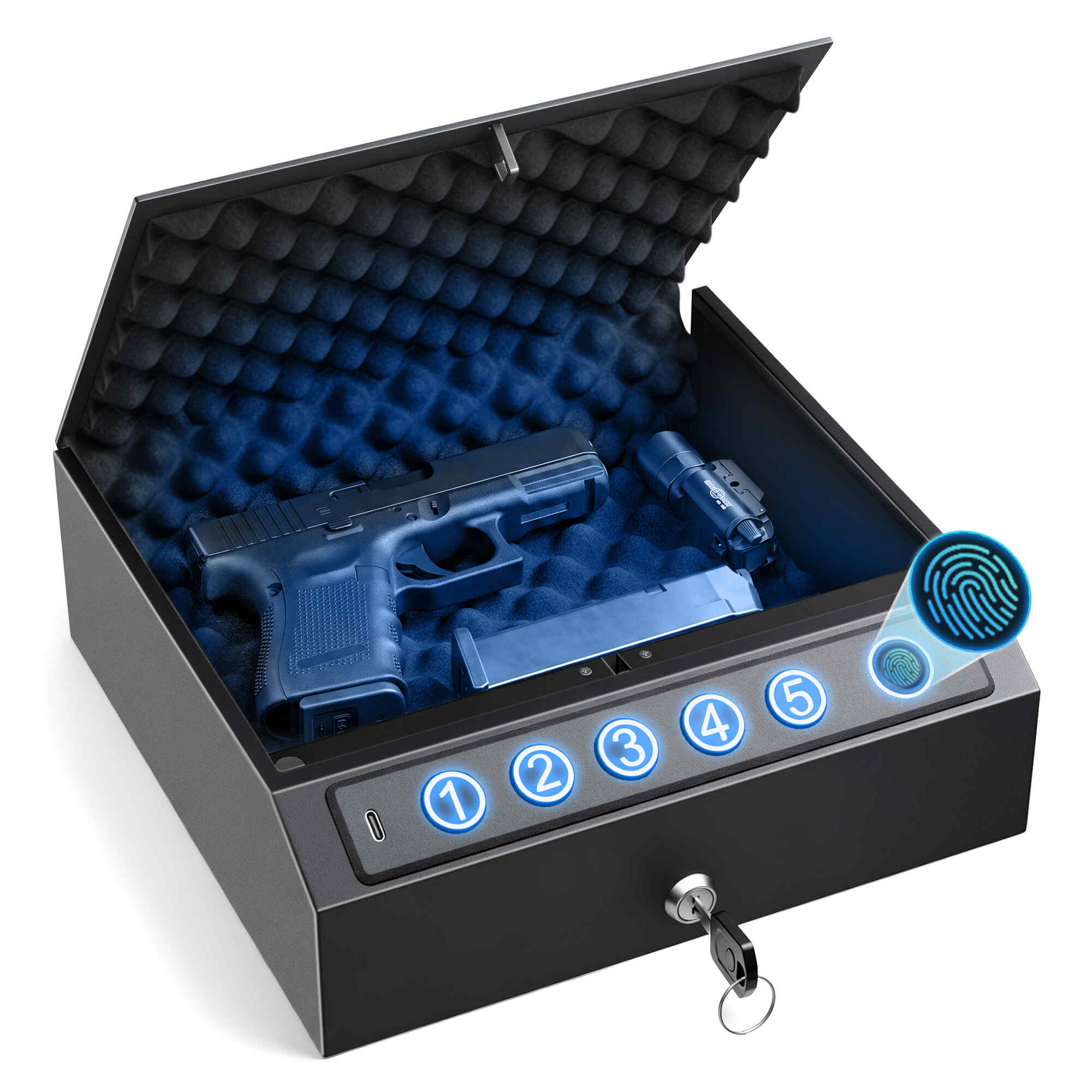 Convenient and Compact Handgun Safe （Black）