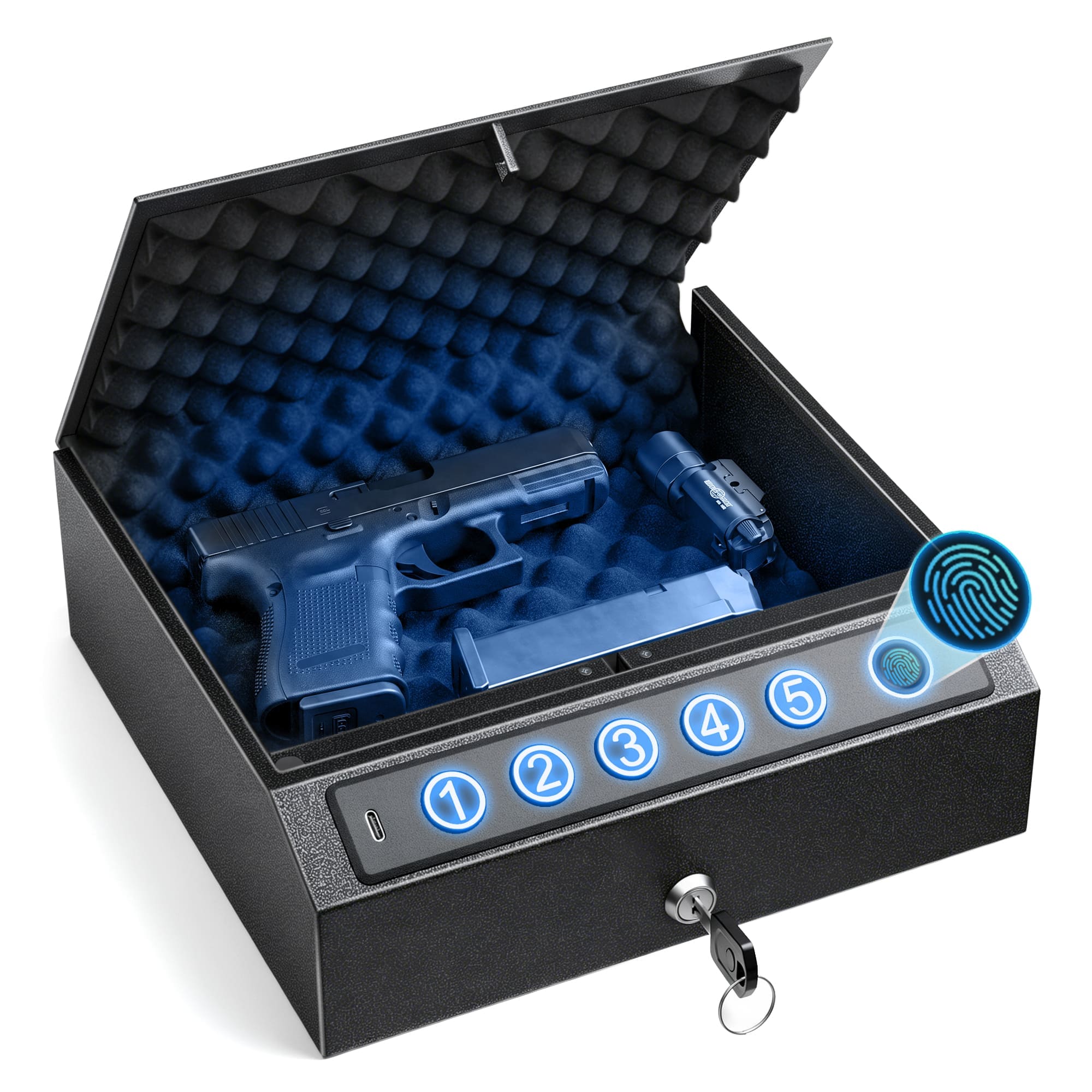 Biometric Quick-Access Safe（Silvery）
