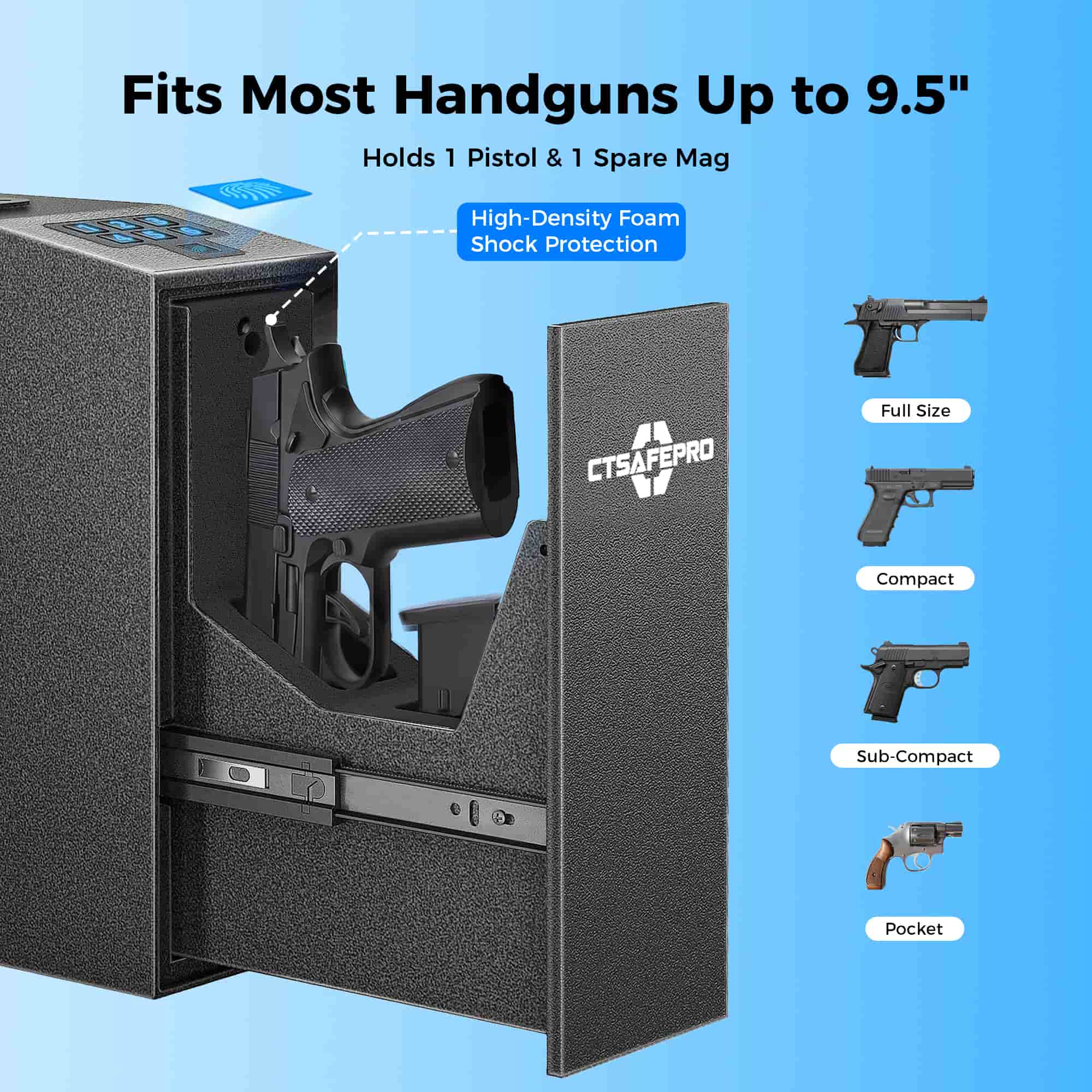 Biometric Fingerprint Gun Safe 8