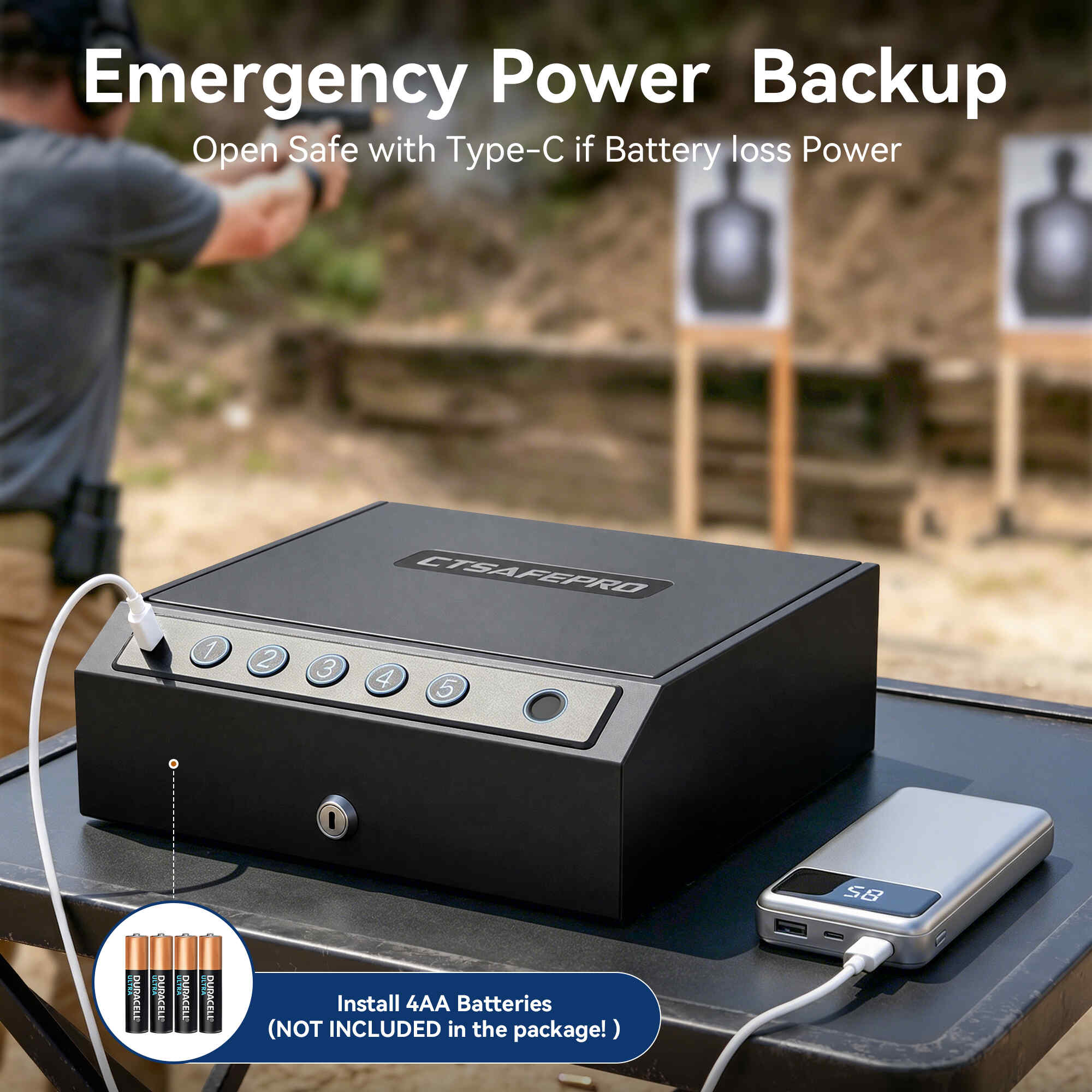 Convenient and Compact Handgun Safe （Black） 8