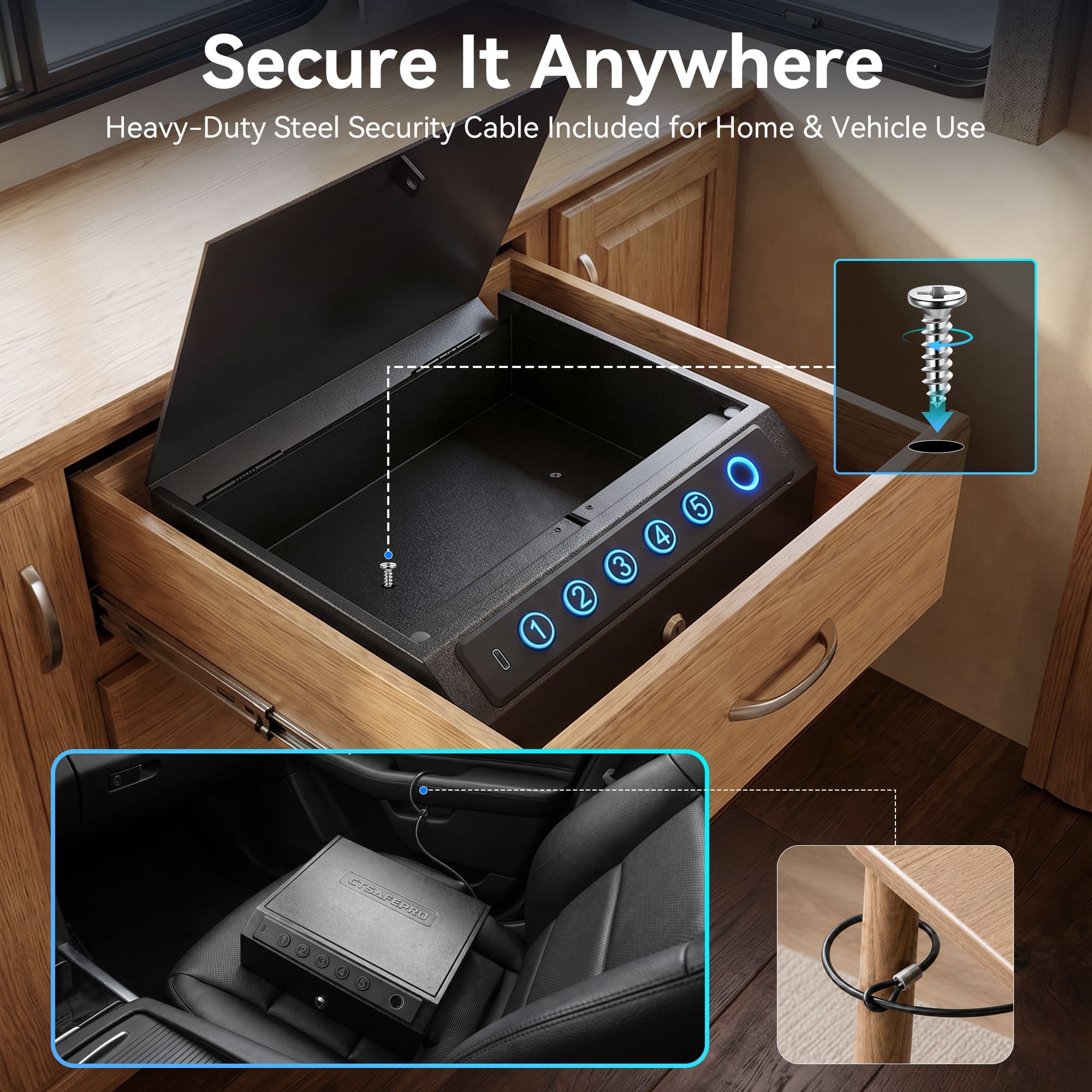 Biometric Quick-Access Safe（Silvery） 4